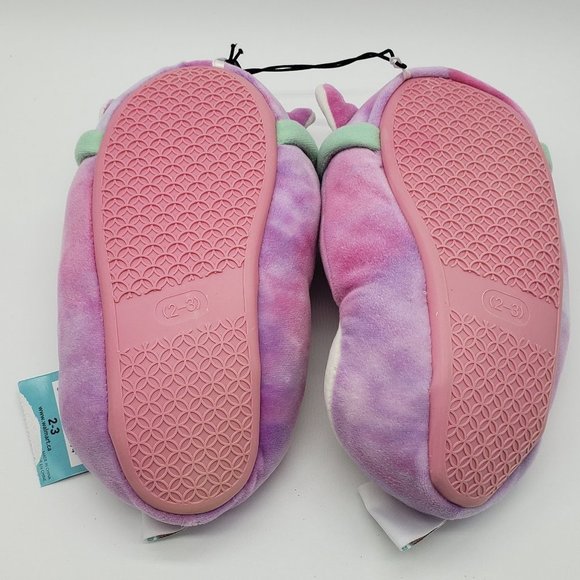 ORIGINAL Squishmallows UNICORN Girl's Rubber Sole Slippers - NWT - Size 2-3 - Picture 2 of 11